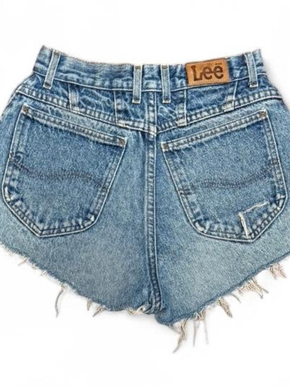 Vintage 80s Lee Low Rise Denim Booty Shorts Made in USA